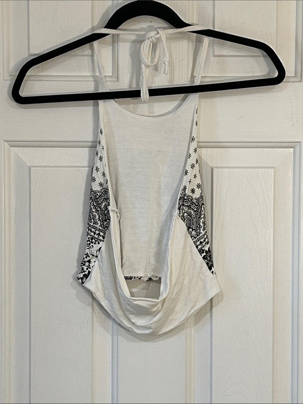 Poetry Los Angeles Boho Paisley Halter Crop Top - Medium - Picture 4 of 5
